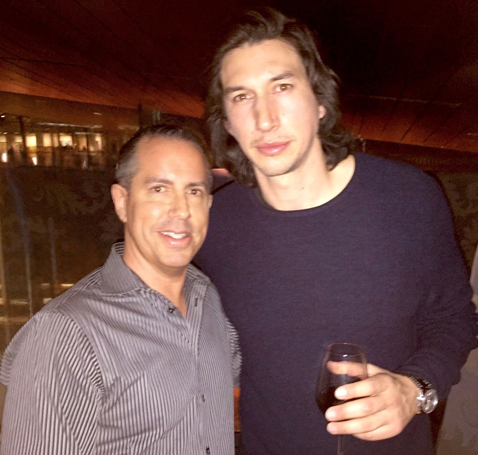 Selfie of Adam Driver and Paul Scott Adamo