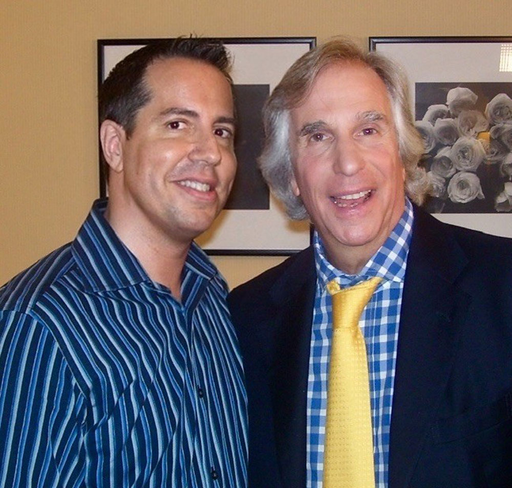 candid shot of Henry Winkler with Paul Scott Adamo