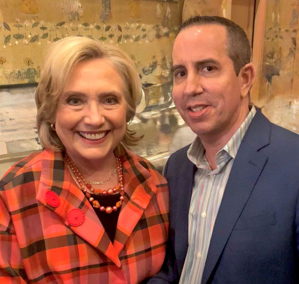 selfie of Hillary Clinton with Paul Scott Adamo
