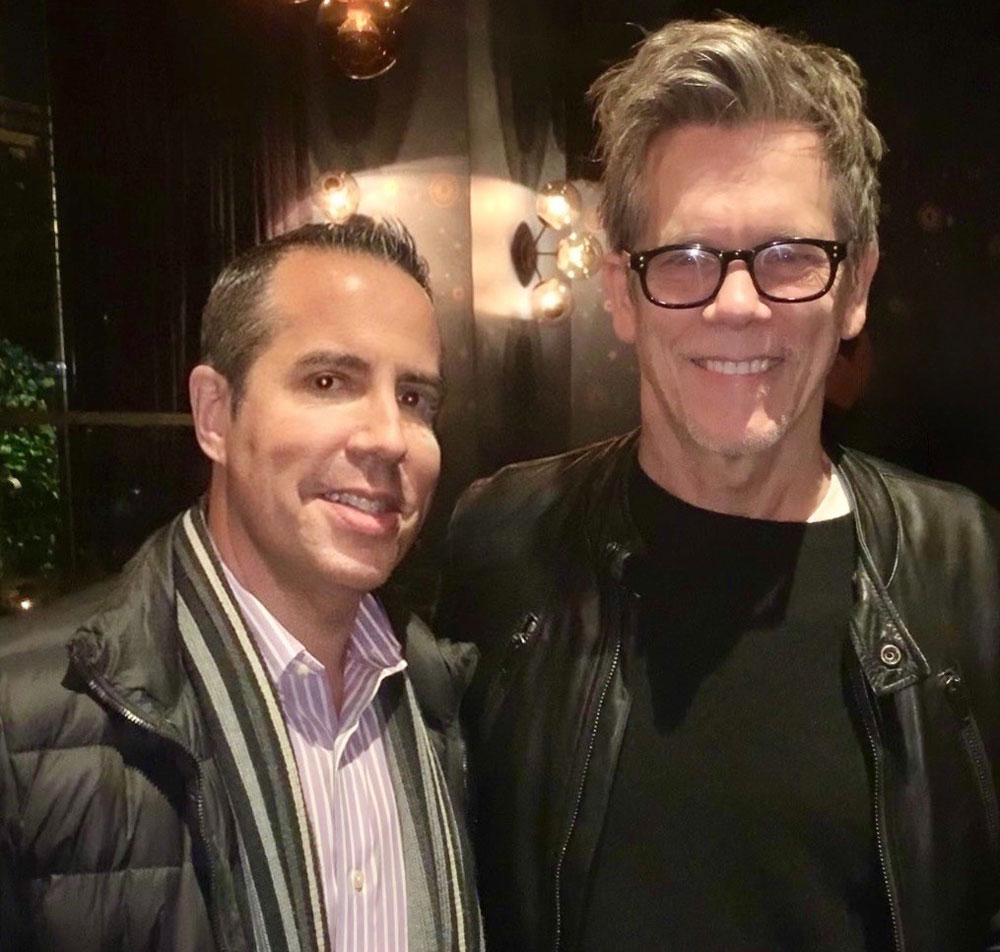 selfie of Kevin Bacon with Paul Scott Adamo