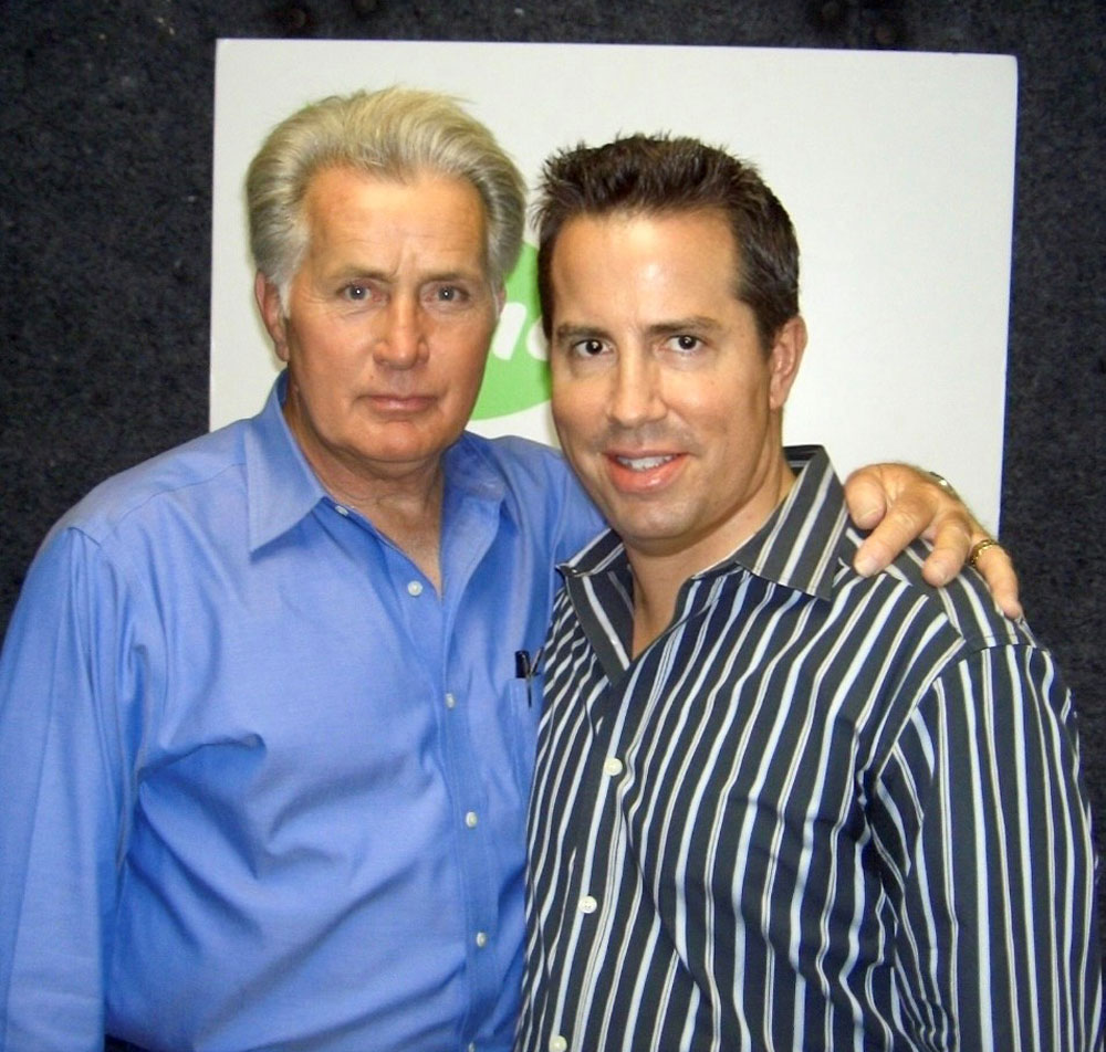 candid shot of Martin Sheen and Paul Scott Adamon