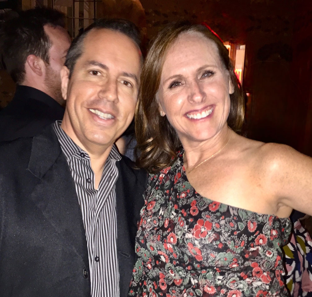 candid shot of Molly Shannon with Paul Scott Adamo