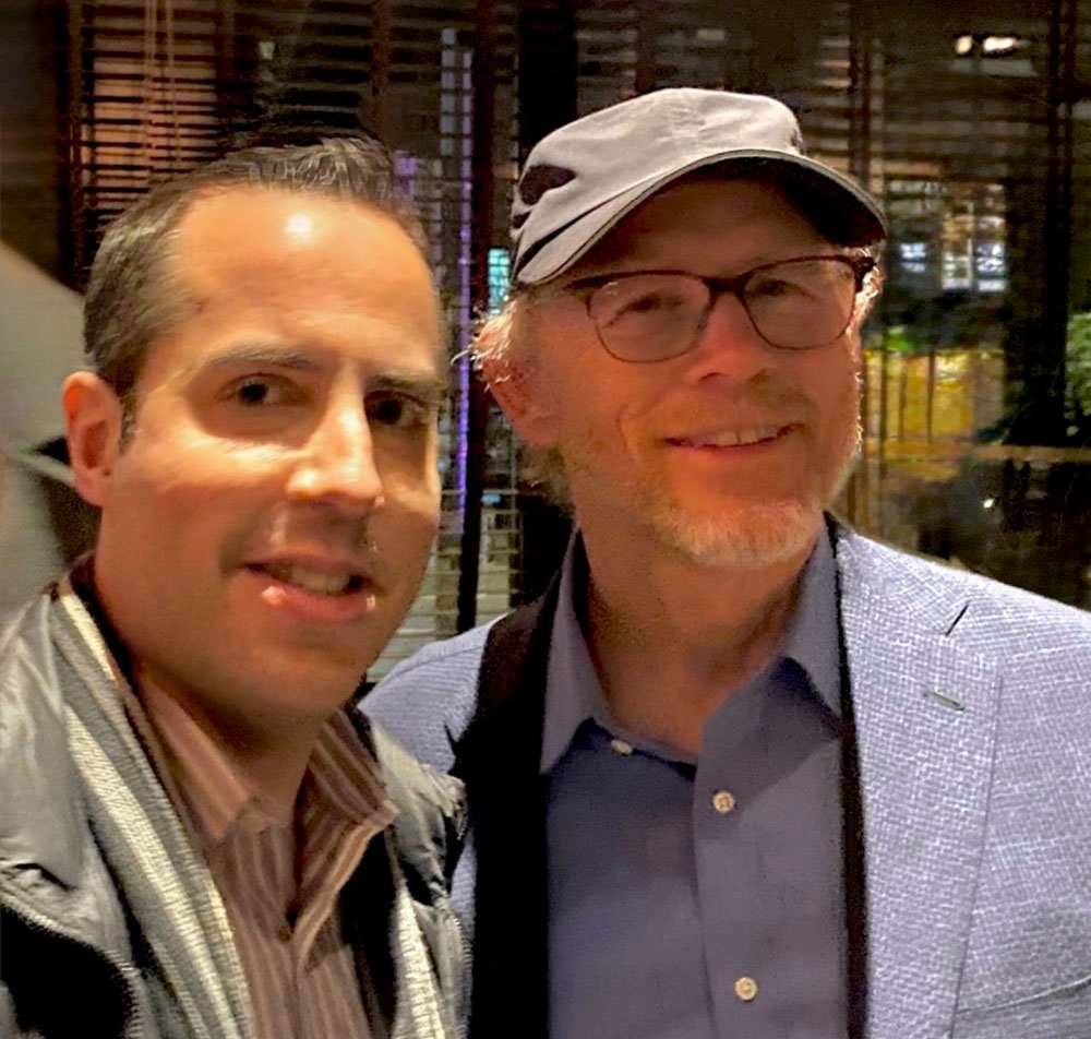 selfie of Ron Howard with Paul Scott Adamo