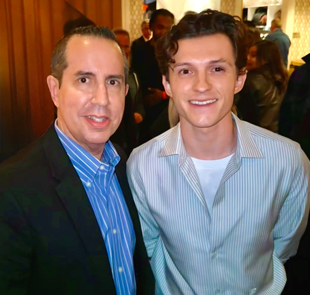 selfie of Tom Holland and Paul Scott Adamo