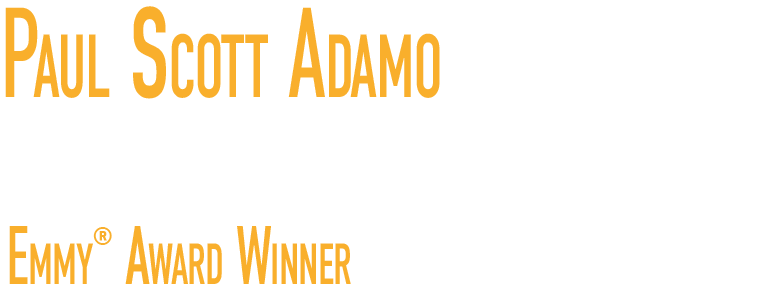 homepage-subtitle-mobile type treatment for "Paul Scott Adamo, Celebrity Booker, Producer, Casting Director, Emmy® Award Winner"